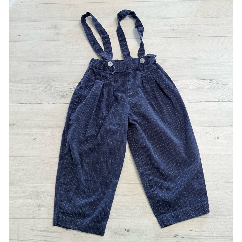 Vintage navy blue kids overalls pants 3T